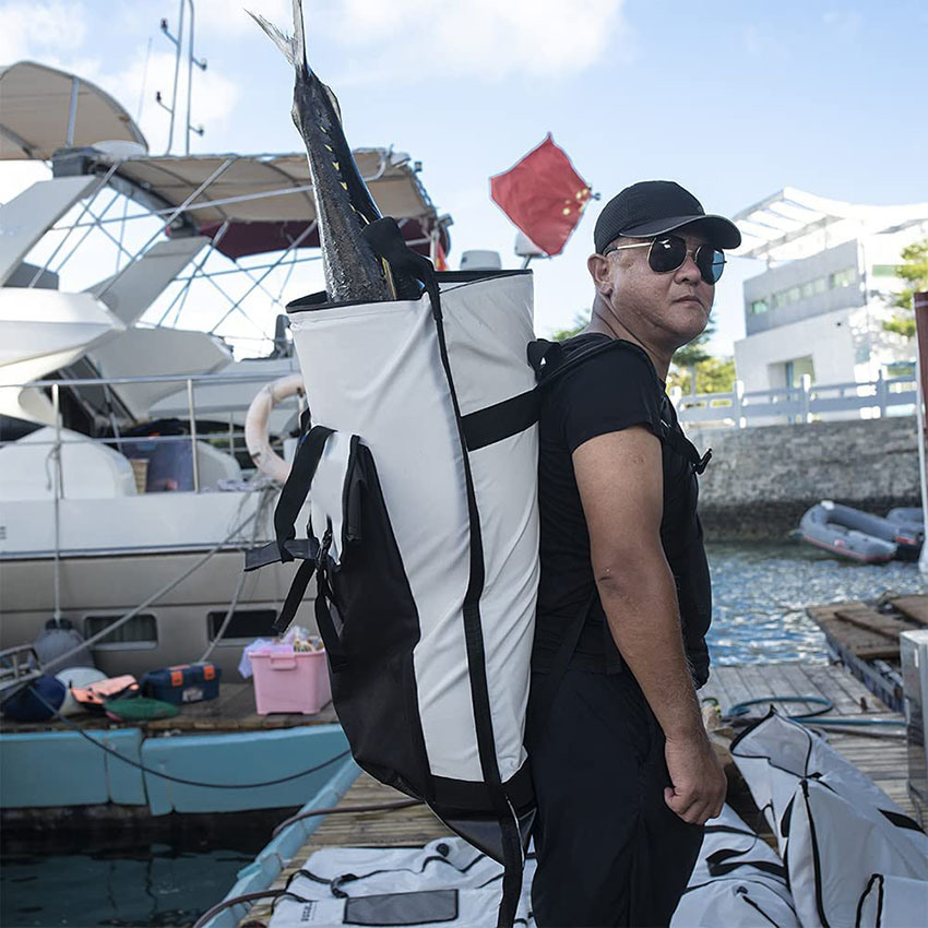 Isolierter Fischkühler-Rucksack Monster auslaufsichere Fischtötungstasche, große tragbare wasserdichte Fischtasche, hält eiskalte Fischtasche