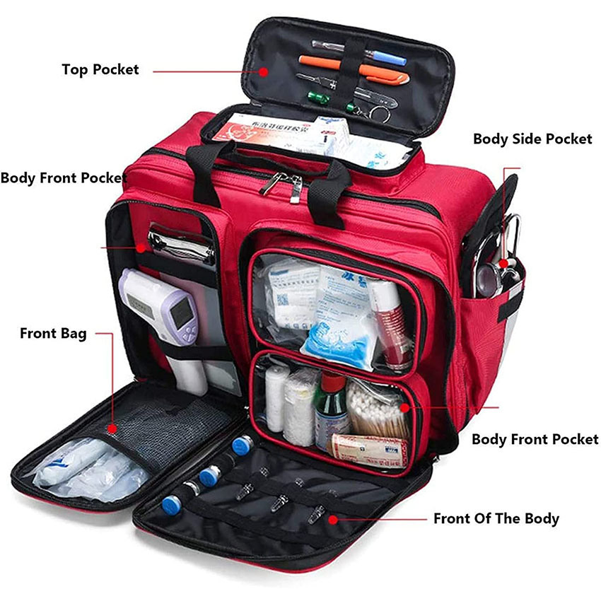 Notfallbehandlung First Responder Trauma Bag für Zuhause, Büro, Auto, Outdoor