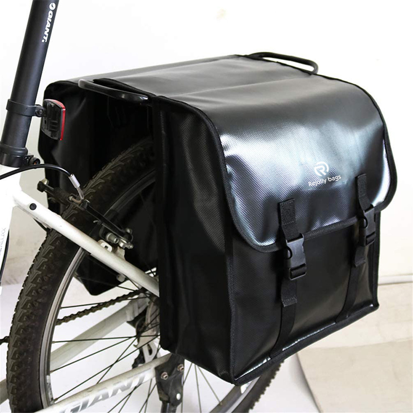 Fahrrad-Rücksitz-Kofferraumtasche Outdoor-Fahrradträger-Gepäcktaschen mit verstellbaren Trägern und reflektierendem Streifen für Mountainbike-Fahrradtasche