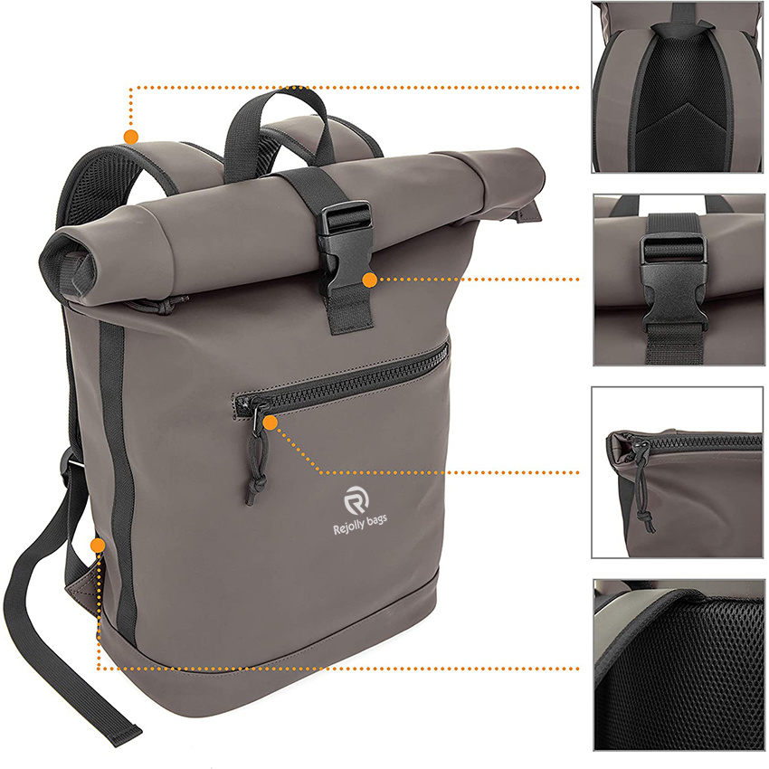 Wasserdichter, trendiger Rolltop-Rucksack mit Laptoptasche zum Schwimmen, Bootfahren, Jagdtasche