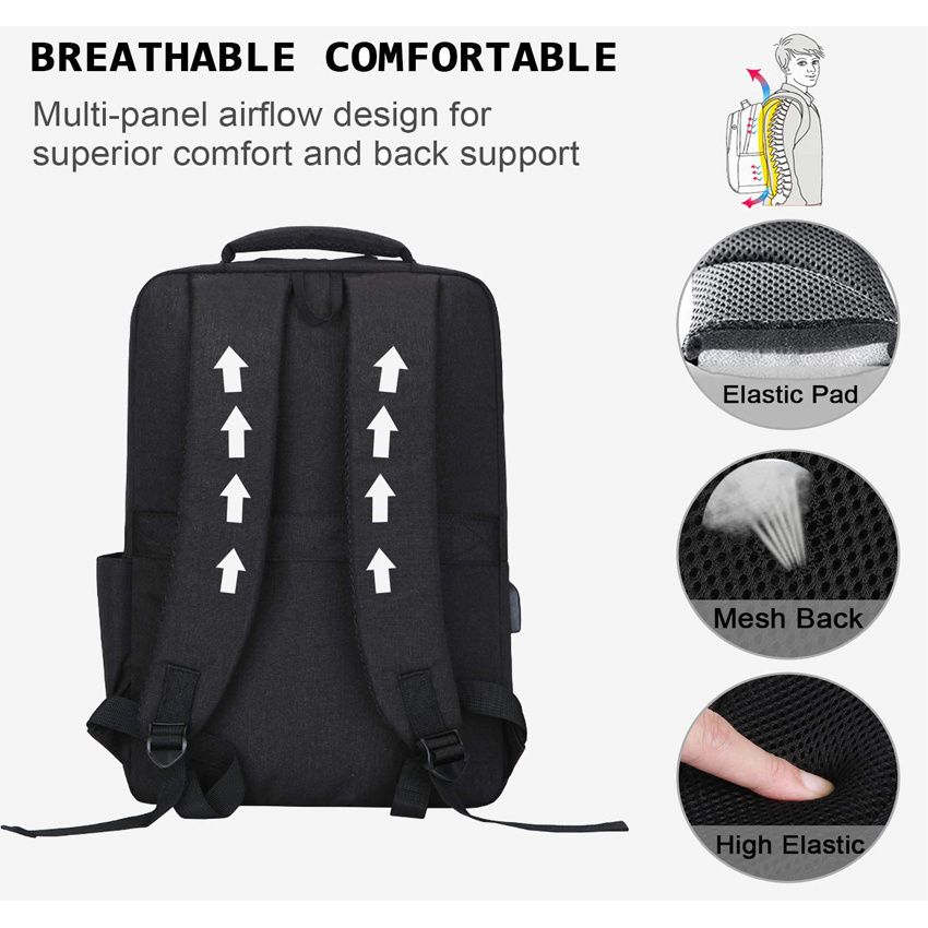 Laptop-Rucksack, schlanker Business-Computer-Rucksack mit USB-Ladeanschluss für Männer und Frauen, College-Computer-Rucksäcke, Reiserucksack