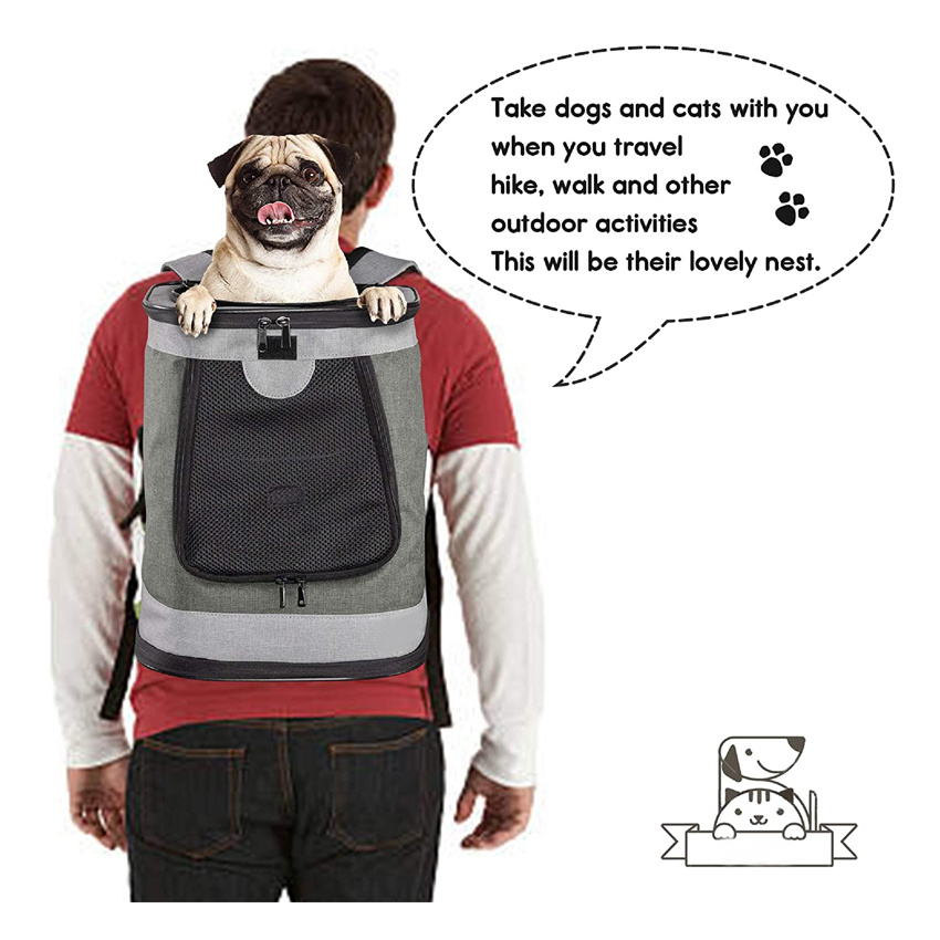 Leichte kleine Haustiertasche, tragbarer Hund, Katze, Outdoor-Reiserucksack